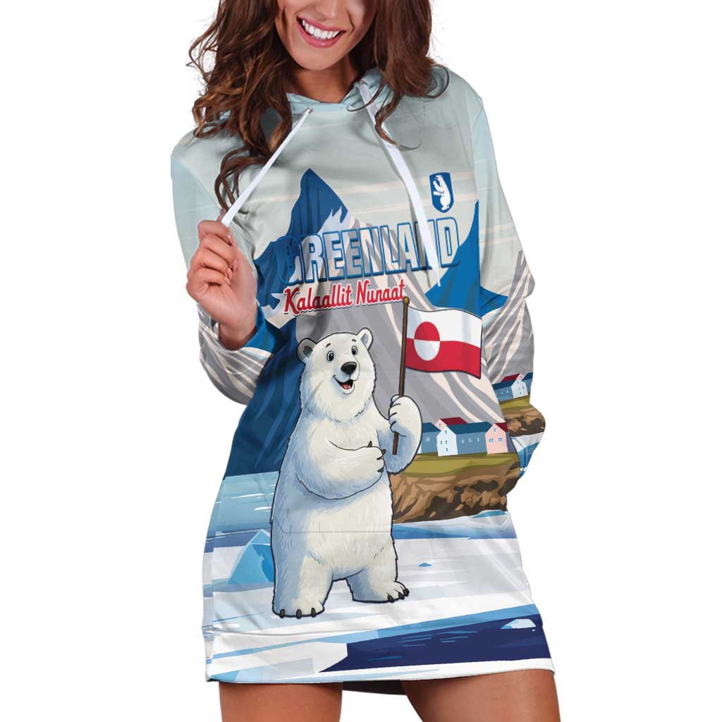 Greenland Hoodie Dress Kalaallit Nunaat Polar Bear