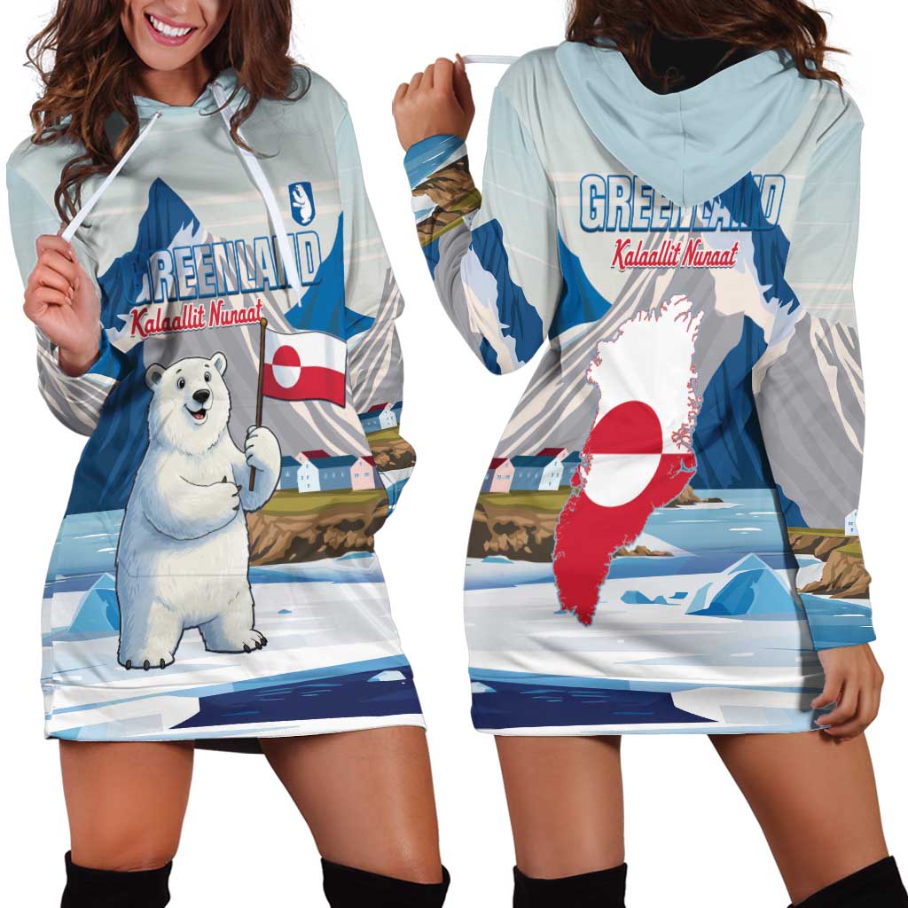 Greenland Hoodie Dress Kalaallit Nunaat Polar Bear