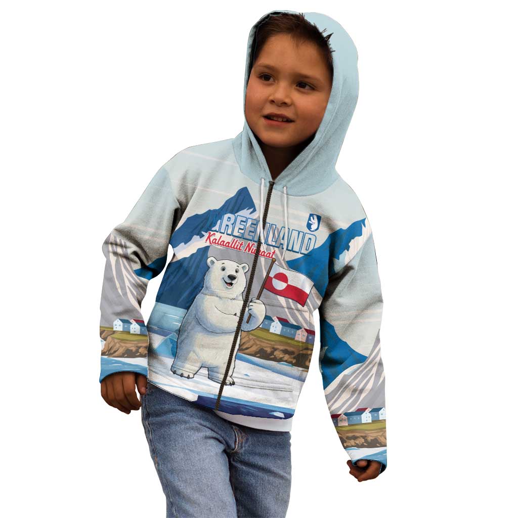 Greenland Kid Hoodie Kalaallit Nunaat Polar Bear