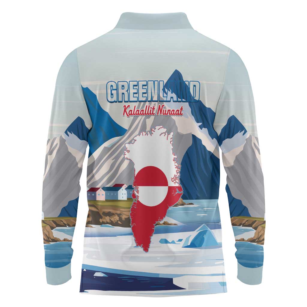 Greenland Long Sleeve Polo Shirt Kalaallit Nunaat Polar Bear