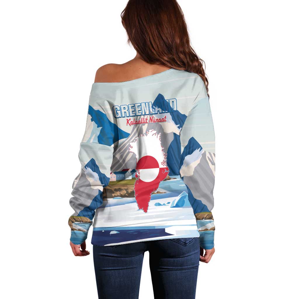 Greenland Off Shoulder Sweater Kalaallit Nunaat Polar Bear