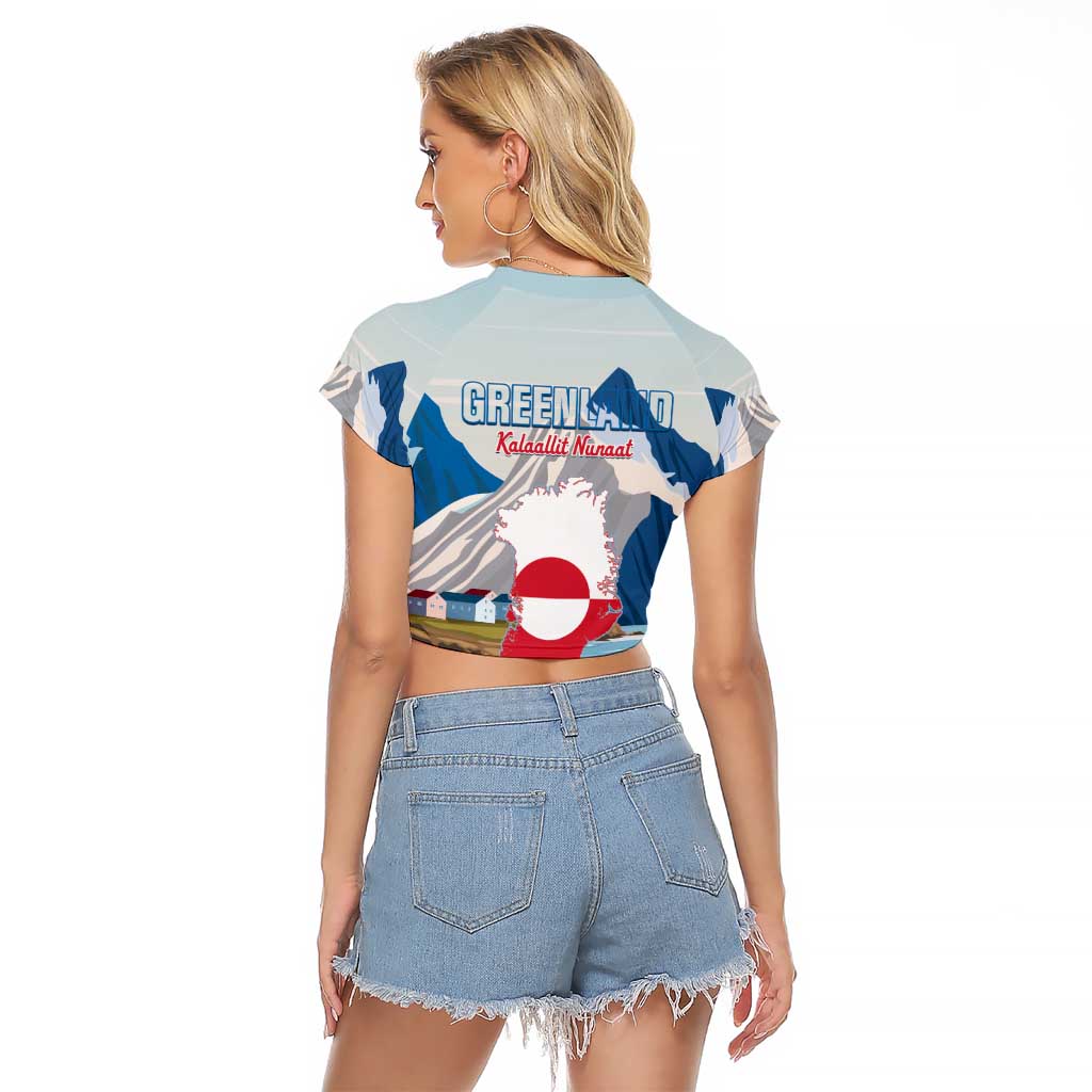 Greenland Raglan Cropped T Shirt Kalaallit Nunaat Polar Bear