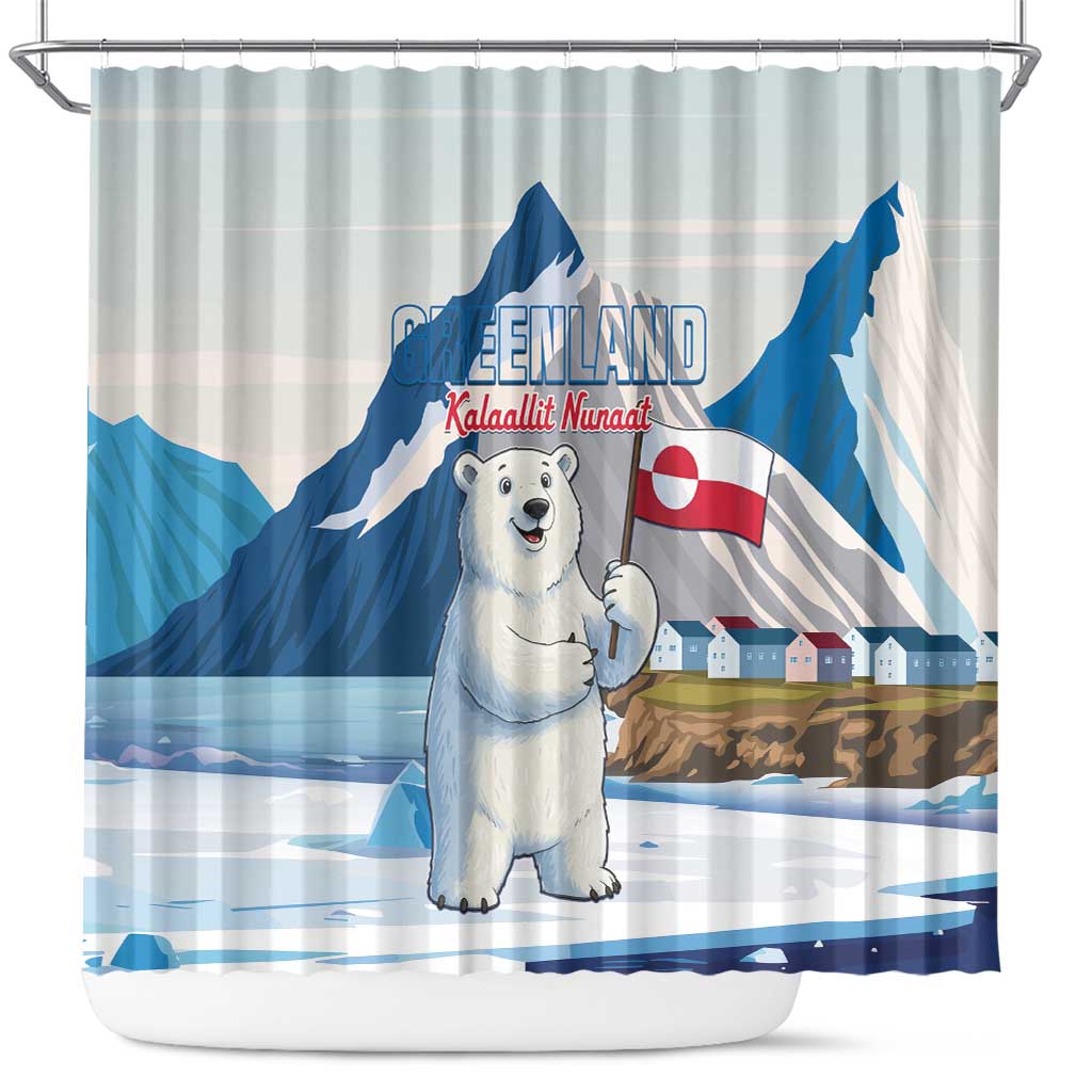 Greenland Shower Curtain Kalaallit Nunaat Polar Bear