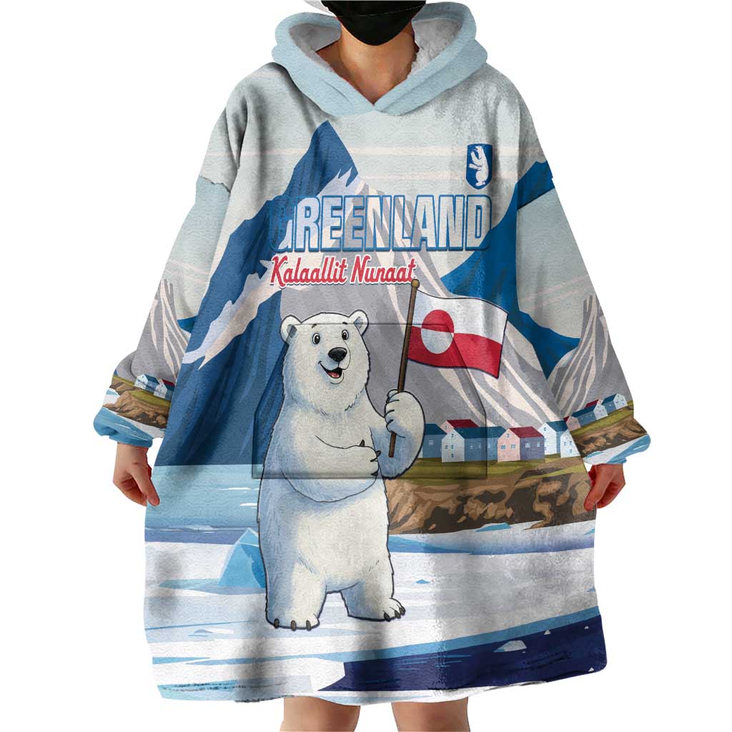 Greenland Wearable Blanket Hoodie Kalaallit Nunaat Polar Bear