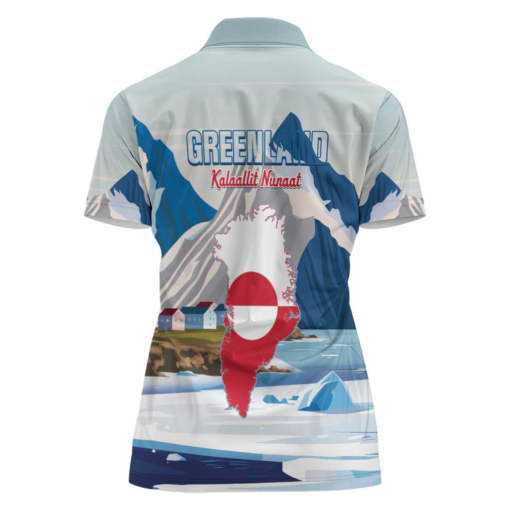 Greenland Women Polo Shirt Kalaallit Nunaat Polar Bear