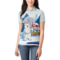 Greenland Women Polo Shirt Kalaallit Nunaat Polar Bear