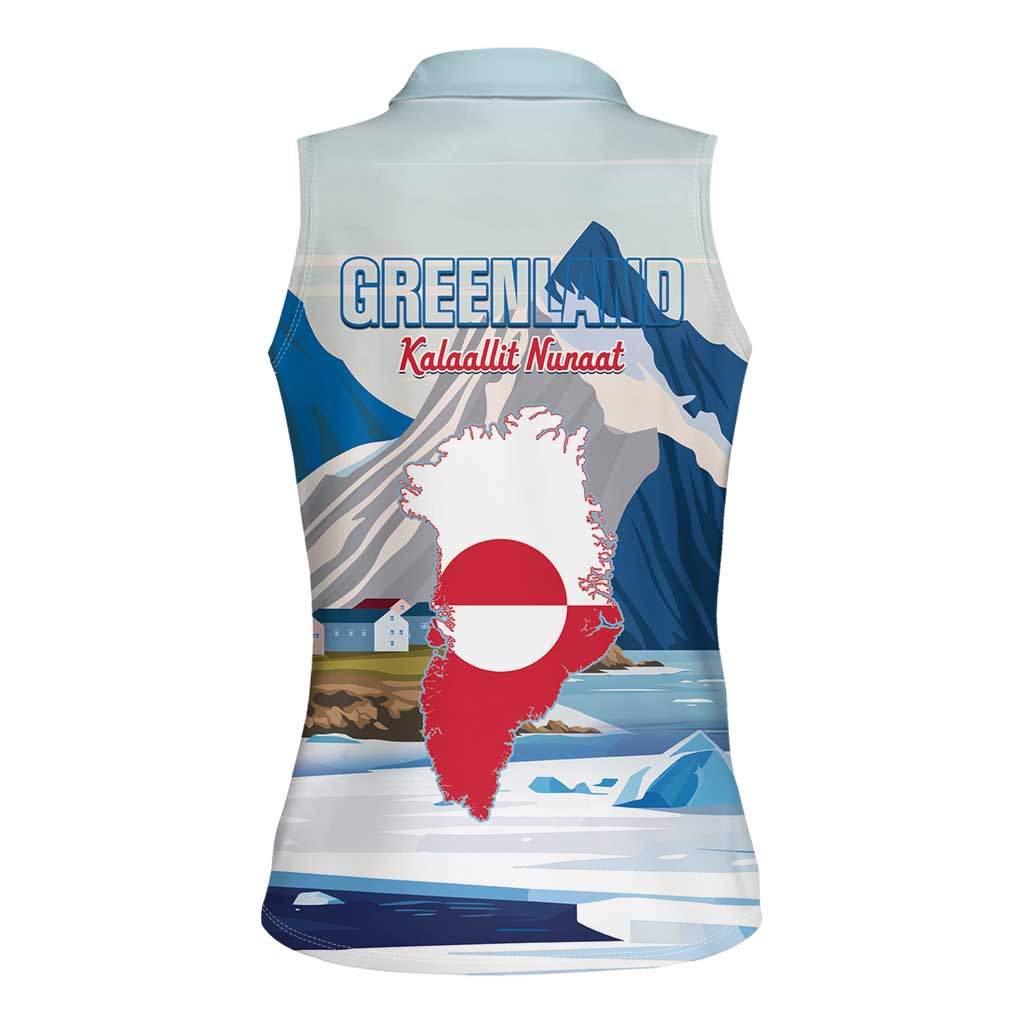 Greenland Women Sleeveless Polo Shirt Kalaallit Nunaat Polar Bear