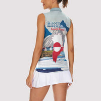 Greenland Women Sleeveless Polo Shirt Kalaallit Nunaat Polar Bear