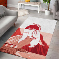 Kalaallit Nunaat Greenland Area Rug Coat Of Arms Flag Style