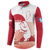 Kalaallit Nunaat Greenland Button Sweatshirt Coat Of Arms Flag Style