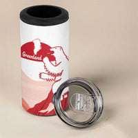 Kalaallit Nunaat Greenland 4 in 1 Can Cooler Tumbler Coat Of Arms Flag Style