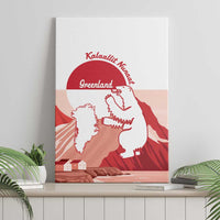 Kalaallit Nunaat Greenland Canvas Wall Art Coat Of Arms Flag Style