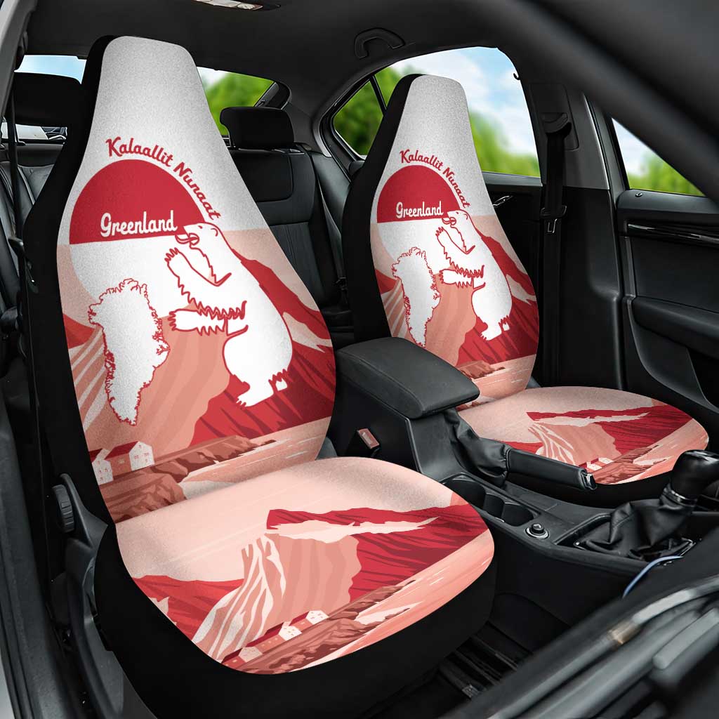 Kalaallit Nunaat Greenland Car Seat Cover Coat Of Arms Flag Style