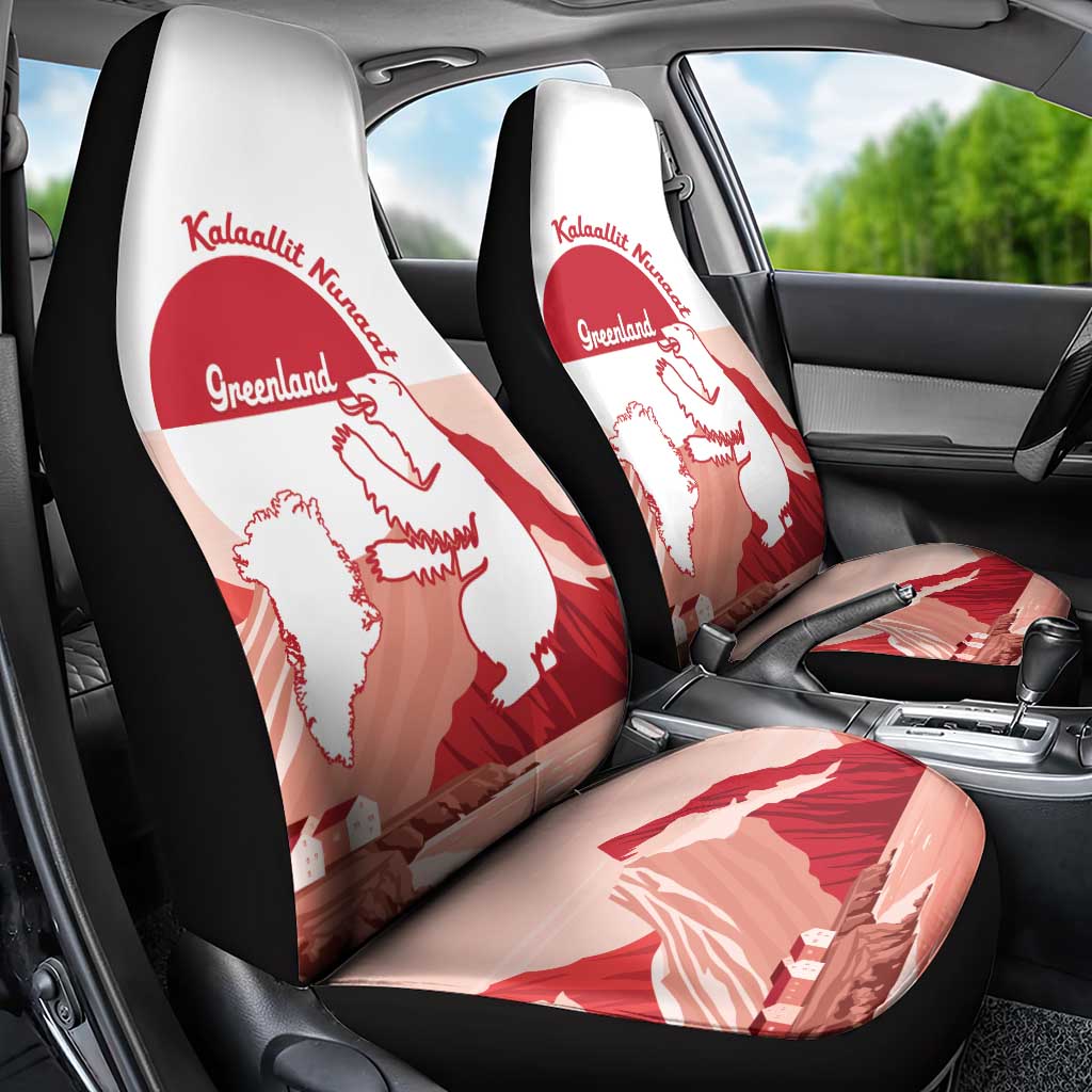 Kalaallit Nunaat Greenland Car Seat Cover Coat Of Arms Flag Style