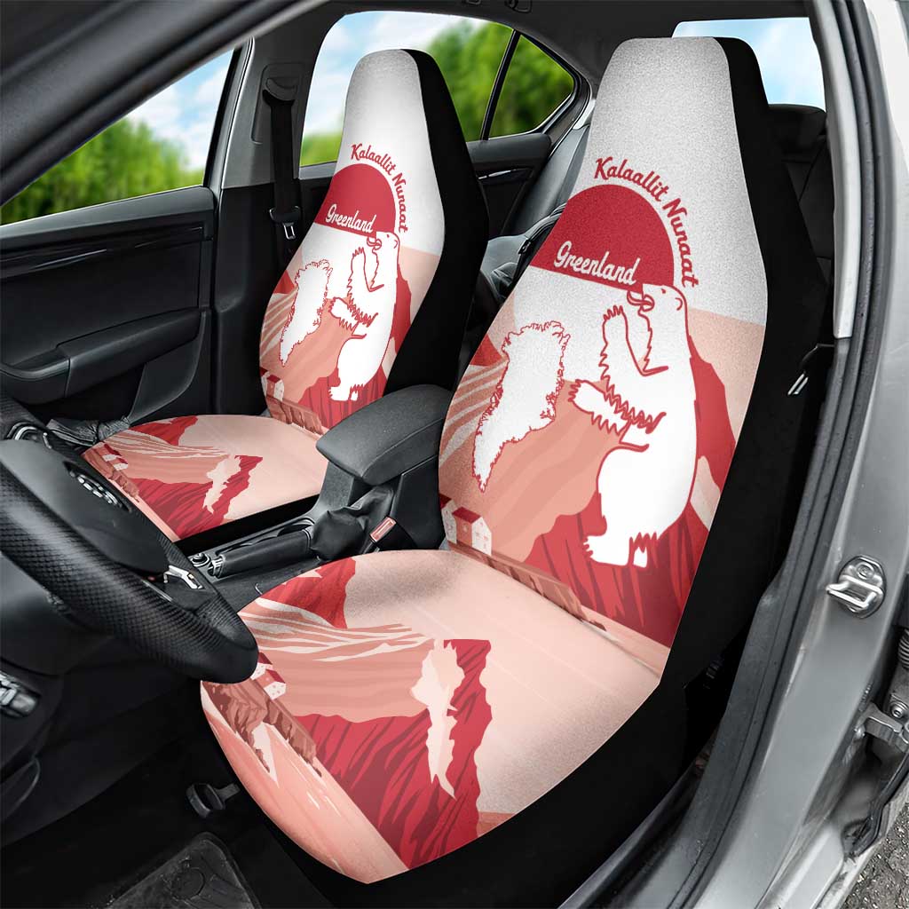 Kalaallit Nunaat Greenland Car Seat Cover Coat Of Arms Flag Style