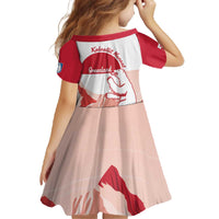 Kalaallit Nunaat Greenland Family Matching Off The Shoulder Long Sleeve Dress and Hawaiian Shirt Coat Of Arms Flag Style