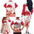Kalaallit Nunaat Greenland Family Matching Off The Shoulder Long Sleeve Dress and Hawaiian Shirt Coat Of Arms Flag Style