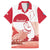 Kalaallit Nunaat Greenland Family Matching Off The Shoulder Long Sleeve Dress and Hawaiian Shirt Coat Of Arms Flag Style