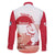 Kalaallit Nunaat Greenland Family Matching Off The Shoulder Long Sleeve Dress and Hawaiian Shirt Coat Of Arms Flag Style