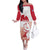Kalaallit Nunaat Greenland Family Matching Off The Shoulder Long Sleeve Dress and Hawaiian Shirt Coat Of Arms Flag Style