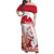 Kalaallit Nunaat Greenland Family Matching Off Shoulder Maxi Dress and Hawaiian Shirt Coat Of Arms Flag Style