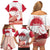 Kalaallit Nunaat Greenland Family Matching Off Shoulder Short Dress and Hawaiian Shirt Coat Of Arms Flag Style