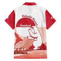 Kalaallit Nunaat Greenland Family Matching Tank Maxi Dress and Hawaiian Shirt Coat Of Arms Flag Style