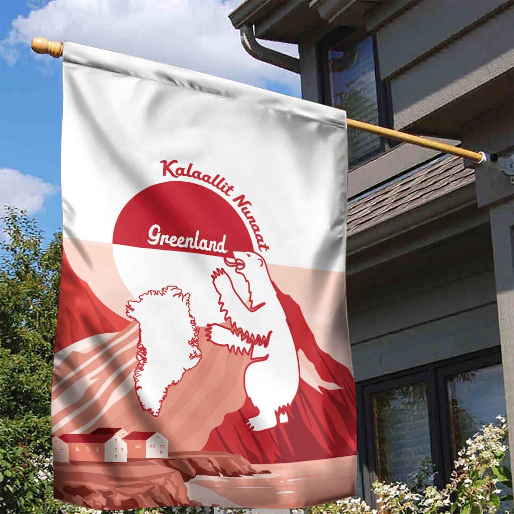 Kalaallit Nunaat Greenland Garden Flag Coat Of Arms Flag Style