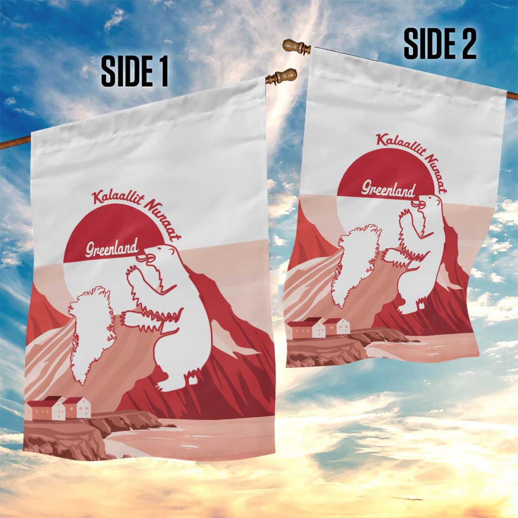 Kalaallit Nunaat Greenland Garden Flag Coat Of Arms Flag Style