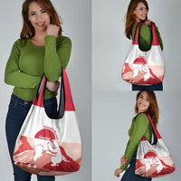 Kalaallit Nunaat Greenland Grocery Bag Coat Of Arms Flag Style