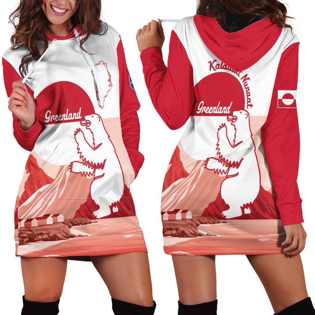 Kalaallit Nunaat Greenland Hoodie Dress Coat Of Arms Flag Style