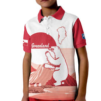 Kalaallit Nunaat Greenland Kid Polo Shirt Coat Of Arms Flag Style