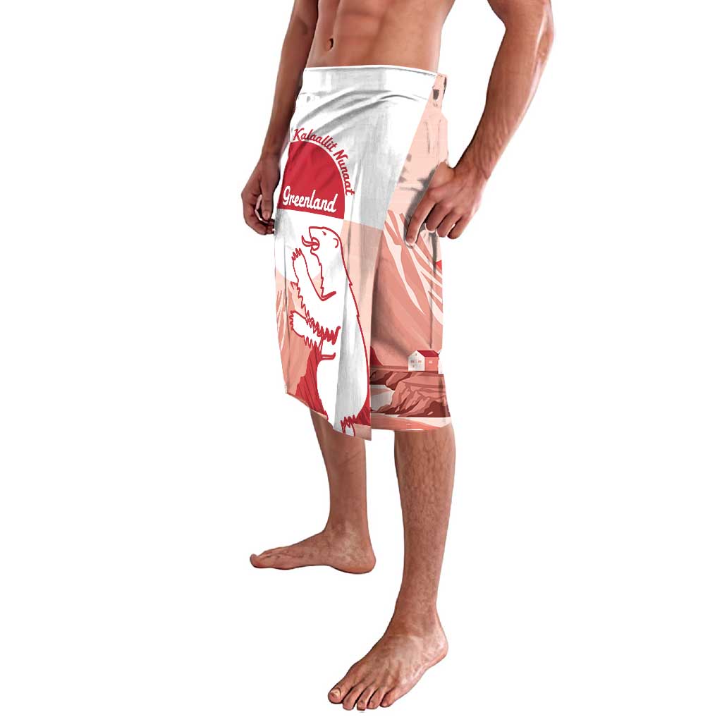 Kalaallit Nunaat Greenland Lavalava Coat Of Arms Flag Style