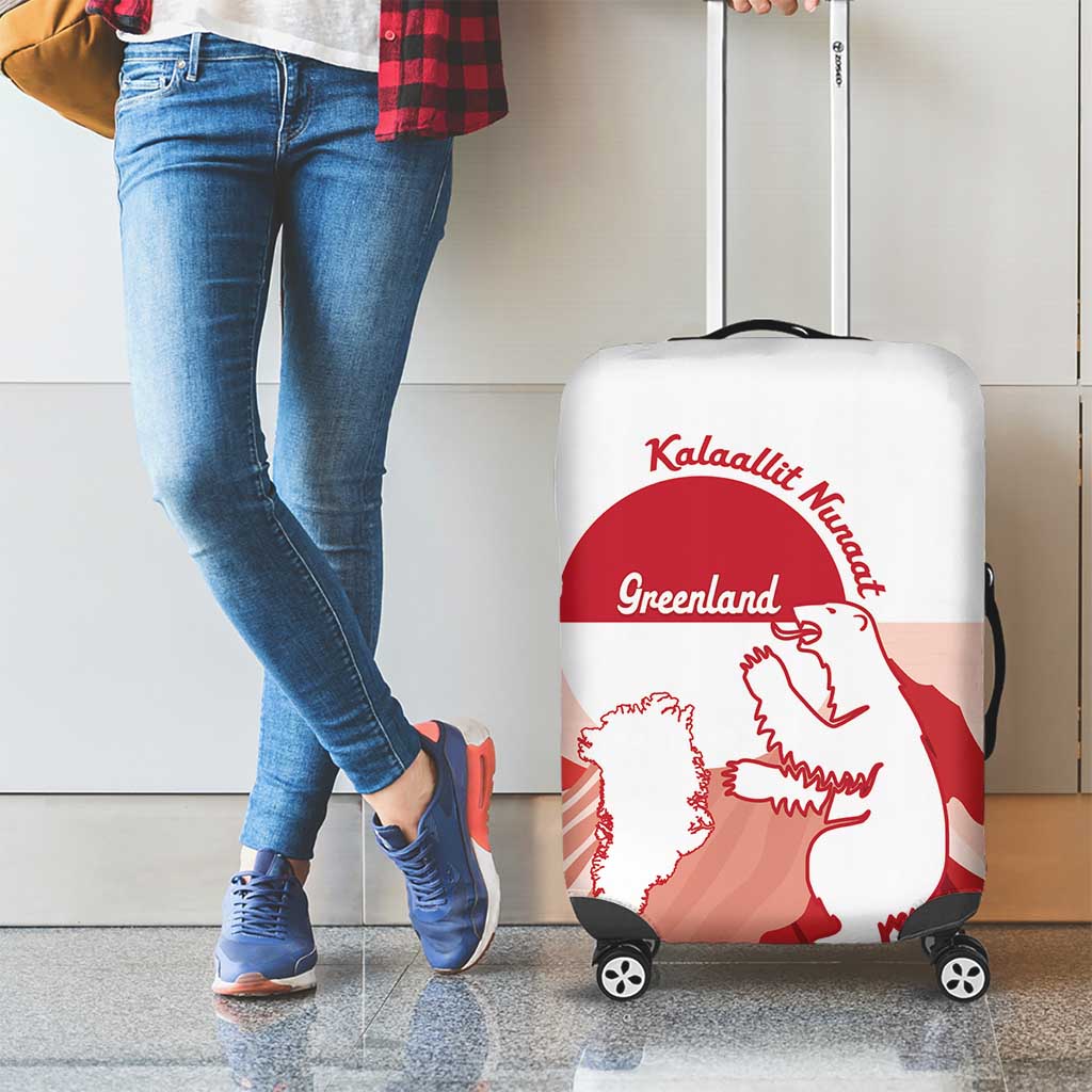 Kalaallit Nunaat Greenland Luggage Cover Coat Of Arms Flag Style