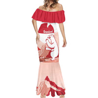 Kalaallit Nunaat Greenland Mermaid Dress Coat Of Arms Flag Style