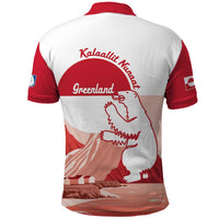 Kalaallit Nunaat Greenland Polo Shirt Coat Of Arms Flag Style