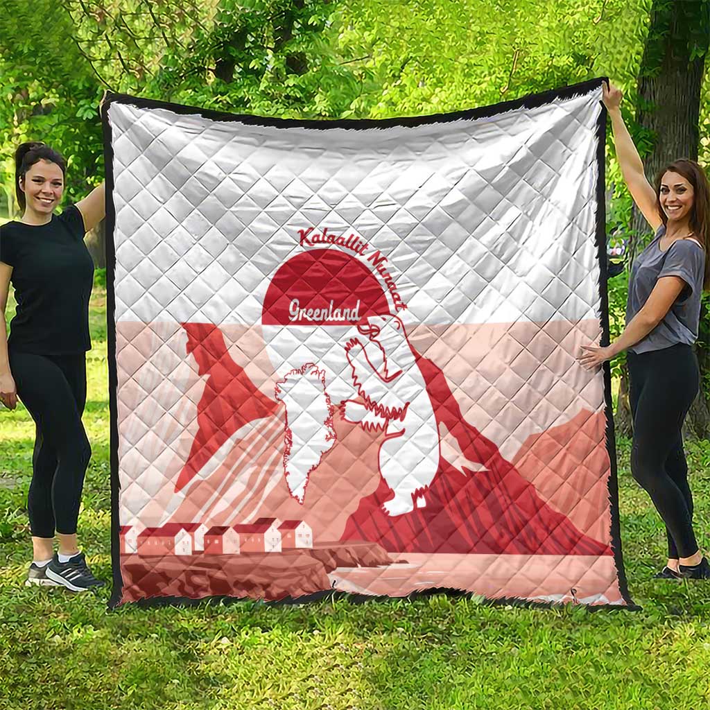 Kalaallit Nunaat Greenland Quilt Coat Of Arms Flag Style