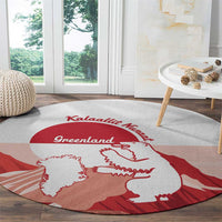 Kalaallit Nunaat Greenland Round Carpet Coat Of Arms Flag Style