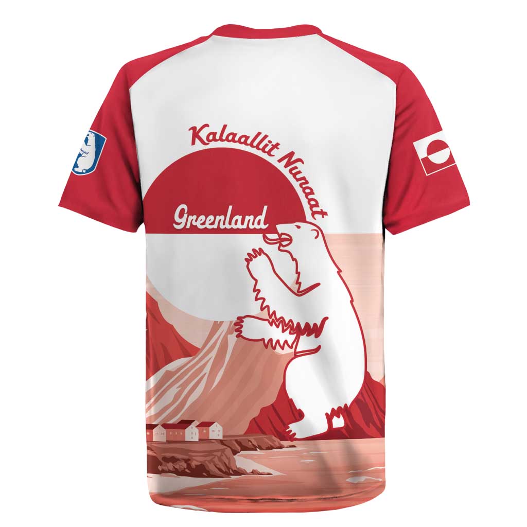 Kalaallit Nunaat Greenland Rugby Jersey Coat Of Arms Flag Style
