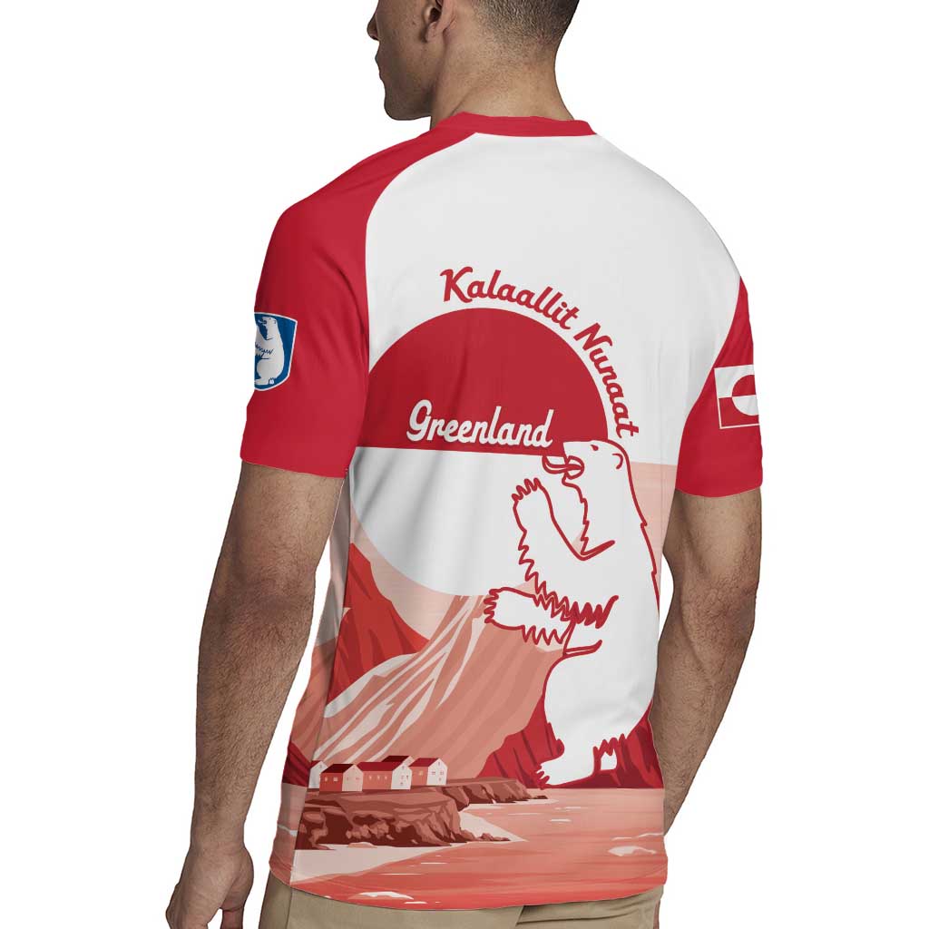 Kalaallit Nunaat Greenland Rugby Jersey Coat Of Arms Flag Style