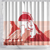 Kalaallit Nunaat Greenland Shower Curtain Coat Of Arms Flag Style