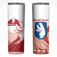 Kalaallit Nunaat Greenland Skinny Tumbler Coat Of Arms Flag Style