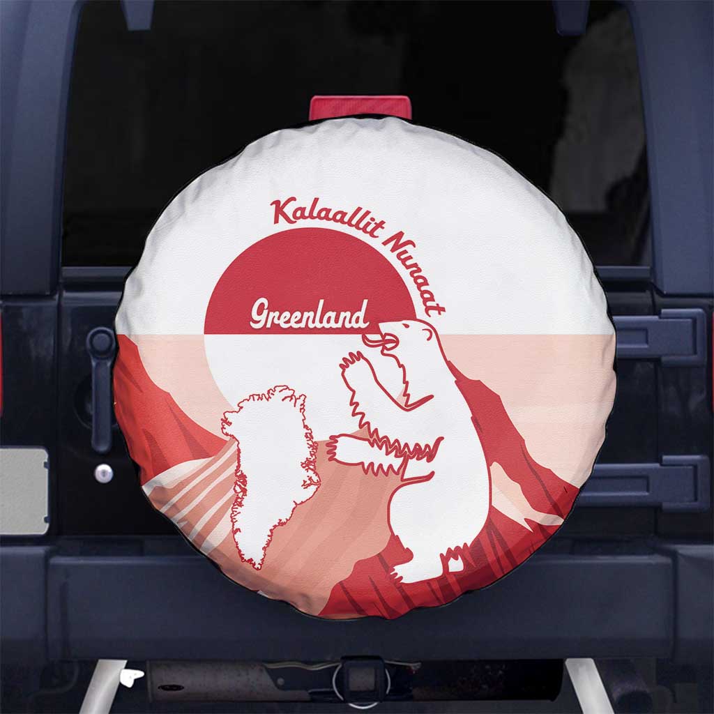 Kalaallit Nunaat Greenland Spare Tire Cover Coat Of Arms Flag Style