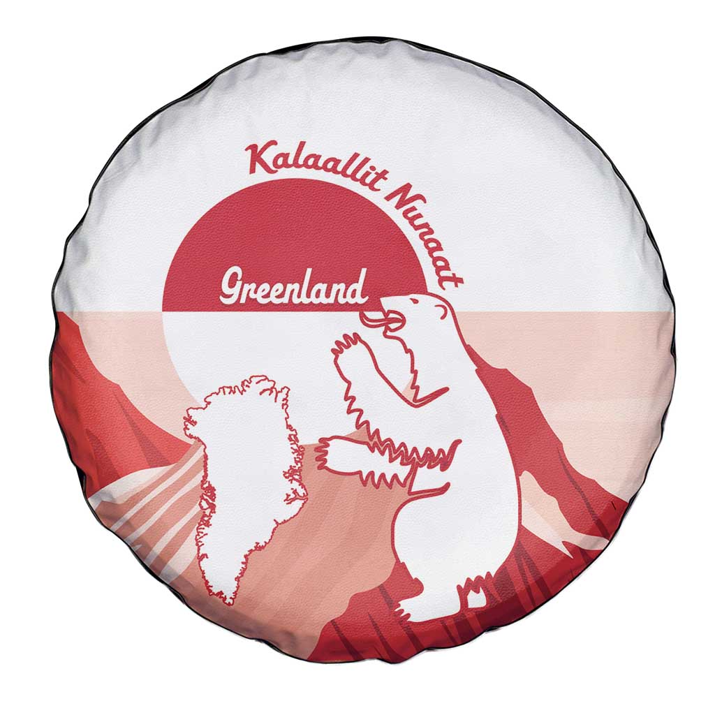 Kalaallit Nunaat Greenland Spare Tire Cover Coat Of Arms Flag Style