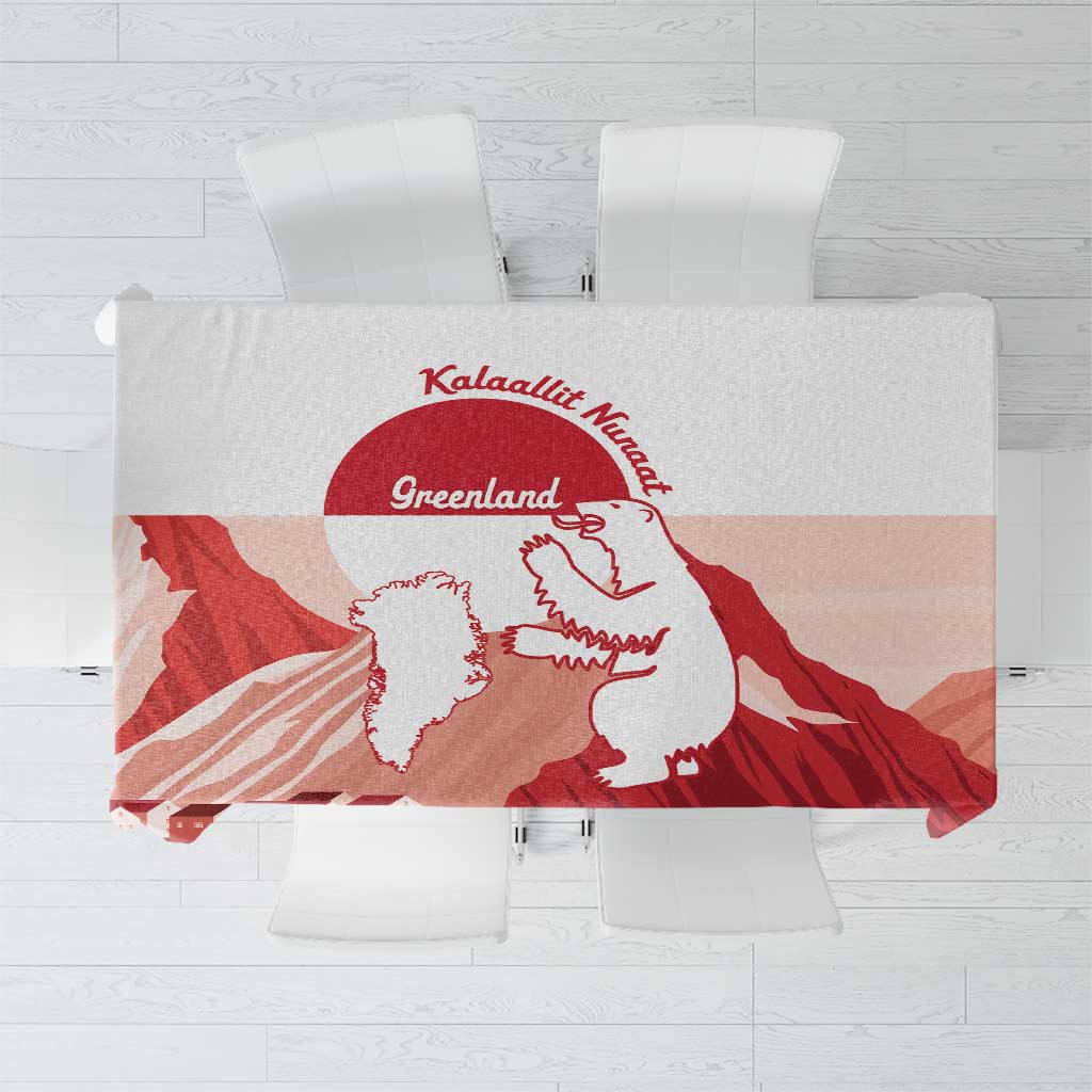 Kalaallit Nunaat Greenland Tablecloth Coat Of Arms Flag Style