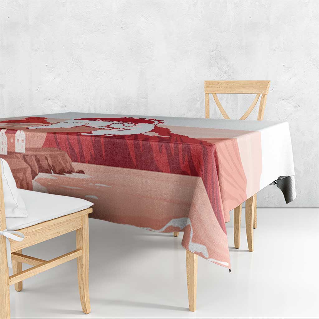 Kalaallit Nunaat Greenland Tablecloth Coat Of Arms Flag Style