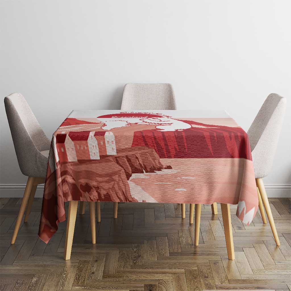 Kalaallit Nunaat Greenland Tablecloth Coat Of Arms Flag Style