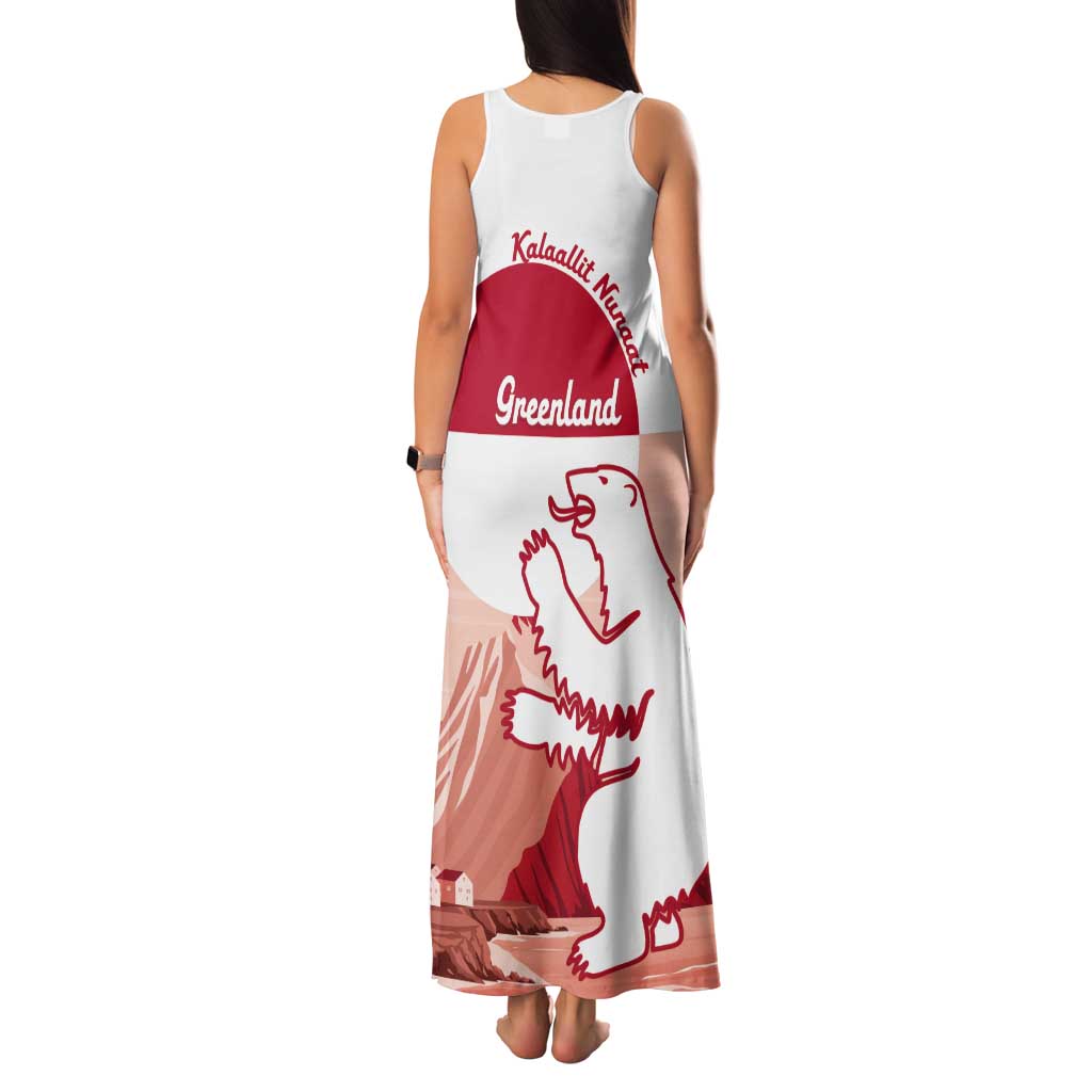 Kalaallit Nunaat Greenland Tank Maxi Dress Coat Of Arms Flag Style