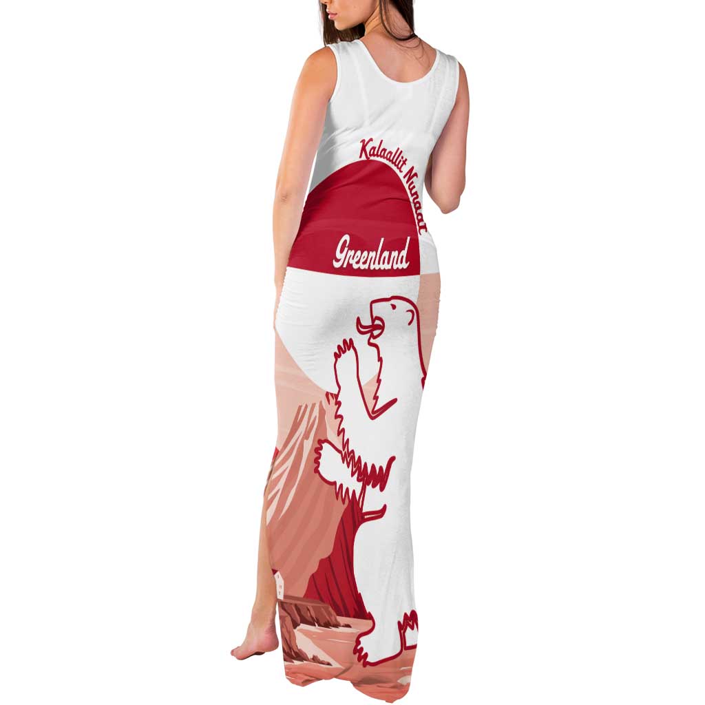 Kalaallit Nunaat Greenland Tank Maxi Dress Coat Of Arms Flag Style