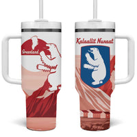 Kalaallit Nunaat Greenland Tumbler With Handle Coat Of Arms Flag Style
